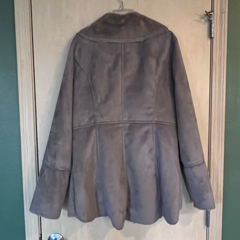 Prana Faux Suede/Fur Rancher Jacket - Grey/Taupe - Picture 6 of 10